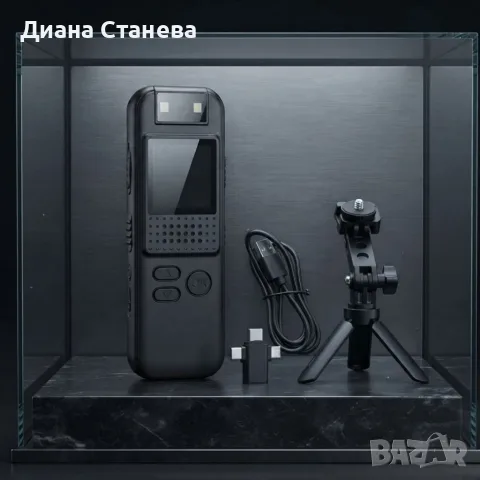 Мини Body камера CS08 Full HD 1080P с аудио, въртящ се обектив 180°, нощно виждане и клипс, снимка 2 - Камери - 55898941