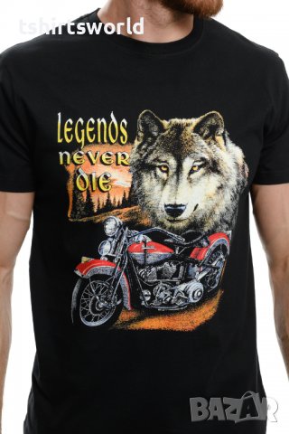 Нова мъжка тениска с дигитален печат Legends Never Die, снимка 2 - Тениски - 37638992