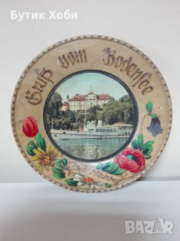 Дървена декоративна немска чиния, снимка 8 - Други ценни предмети - 31561726