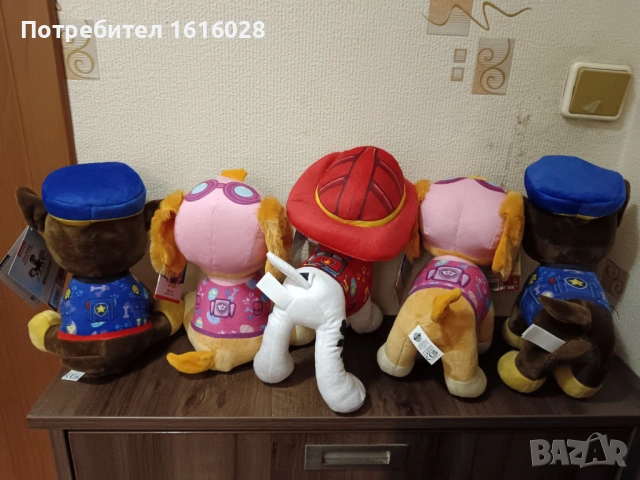 Плюшени играчки на Пес Патрул. Чейс,Маршал и Скай., снимка 2 - Плюшени играчки - 36680516