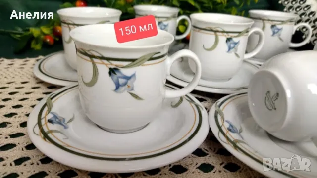 Winterling Bavaria 7 сета с кампанули, снимка 3 - Чаши - 50372696