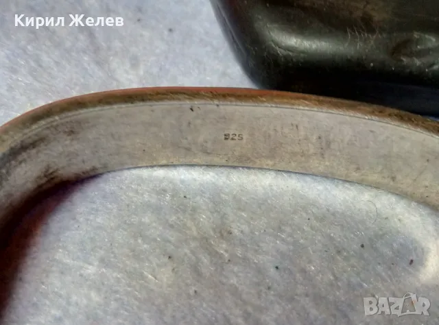 КЛАСИЧЕСКА РЕТРО АРТ СТИЛ СРЕБЪРНА ГРИВНА СРЕБРО 925 СТАРА МАЙСТОРСКА РЪЧНА ИЗРАБОТКА 42361, снимка 9 - Гривни - 48485863