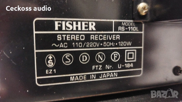 🔥 ТОП ОФЕРТА! FISHER RS-110L – Vintage Receiver 🔥, снимка 6 - Ресийвъри, усилватели, смесителни пултове - 54257567