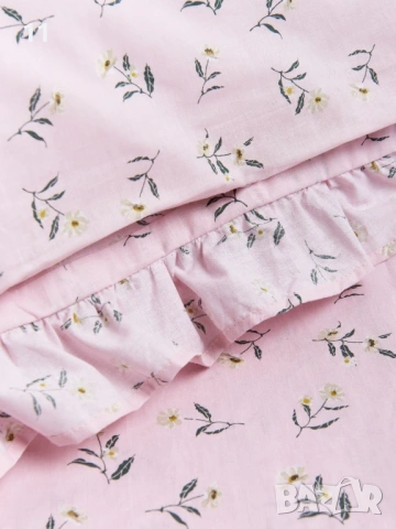 Комплект памучни калъфки с флорални мотиви