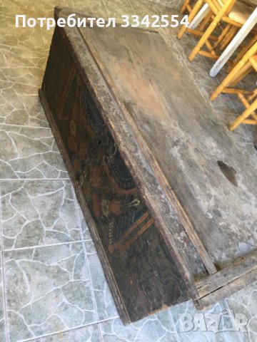 РАКЛА САНДЪК ЗА ЧЕИЗ МЕТАЛЕН ОБКОВ РИСУВАН, снимка 4 - Антикварни и старинни предмети - 38255108