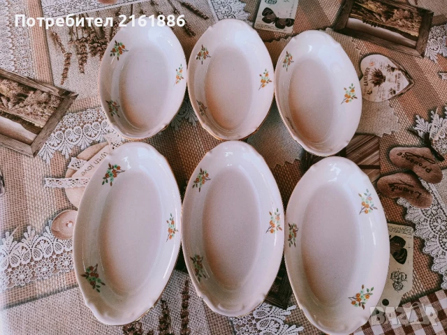 Порцеланови чинии елипса, снимка 5 - Чинии - 50656562