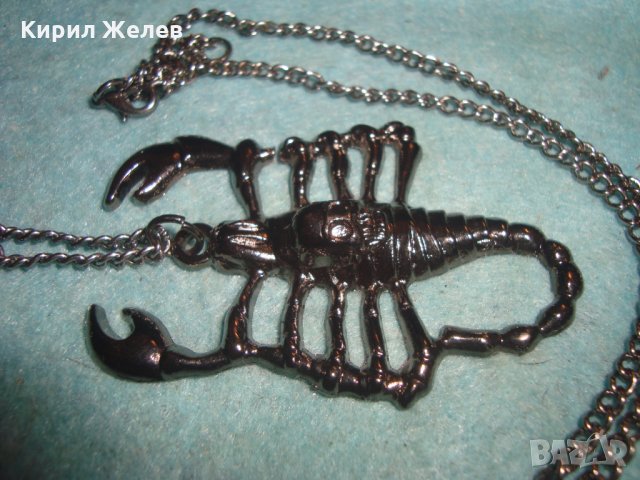 ФИГУРАЛЕН МЕДАЛЬОН ЧЕРЕН СКОРПИОН ЗОДИАКАЛЕН ПЕНДАНТ КОЛИЕ АРТ ВИСУЛКА 25186, снимка 4 - Колиета, медальони, синджири - 35363926