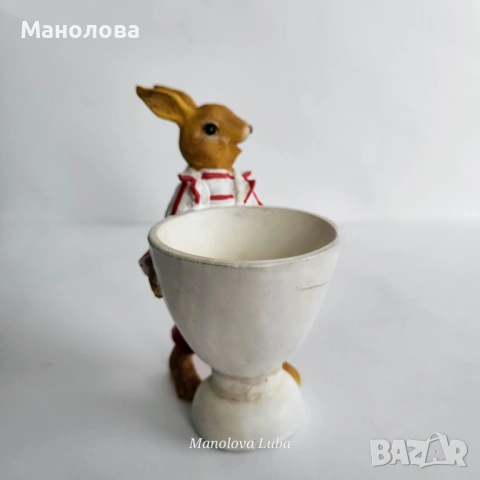 Шест яйца и коктиера с зайче-великденска украса., снимка 6 - Други - 54061683