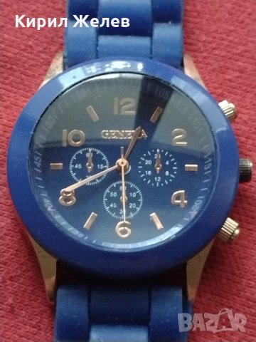 Красив часовник унисекс GENEVA силиконова каишка - 3154, снимка 3 - Мъжки - 34412239