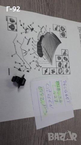 7928.34**NEU**PSA**CITROEN**PEUGEOT**ЩИПКА ЗА ЩЕКАТА НА ПРЕДНИЯ КАПАК **, снимка 6 - Части - 39465633