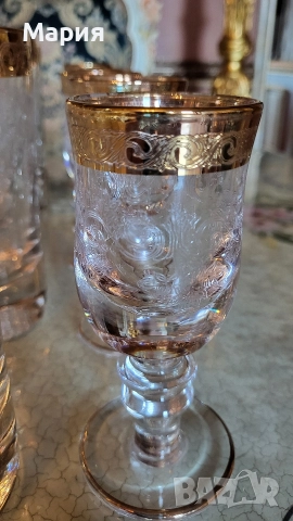 Кристални чаши Мурано Медичи , снимка 10 - Чаши - 52793308