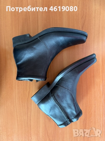 Мъжки кожени боти с цип – черни, номер 44, снимка 2 - Мъжки боти - 52056825