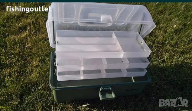  Троен рибарски куфар , снимка 2 - Такъми - 30881801