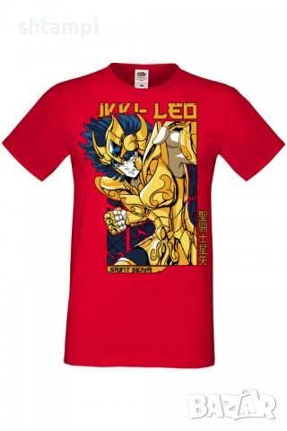 Мъжка тениска Saint Seiya Leo Aiolia 01,Анимация,игра,Празник,Повод,, снимка 3 - Тениски - 38122923