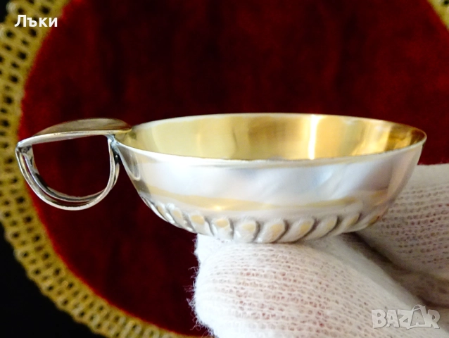Посребрена сомелиерска чаша. , снимка 5 - Антикварни и старинни предмети - 51748306