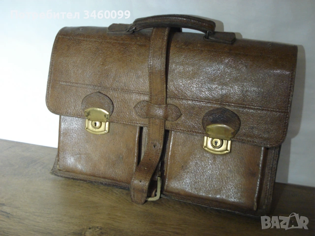 Ретро чанта от естествена кожа, снимка 2 - Антикварни и старинни предмети - 53305341