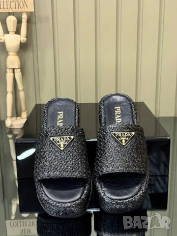 чехли от естествена кожа prada, снимка 4 - Чехли - 51093259