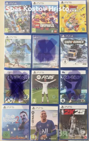9 оригинални игри PS4 / PS5 – Horizon, FC 25, NBA 2K25, LEGO и др.