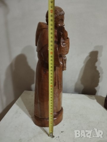 Стара дървена статуетка, снимка 4 - Антикварни и старинни предмети - 44251956