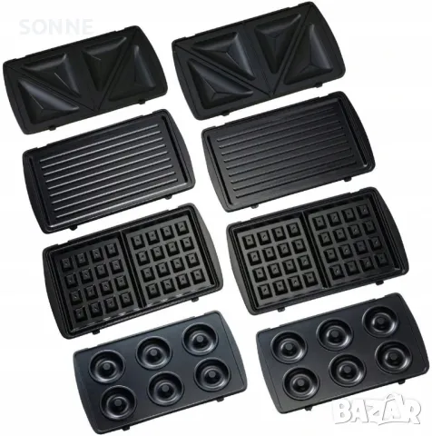 Немска грил преса/сандвич мейкър Prinz 4 в 1, 800 W, снимка 8 - Тостери - 48178865