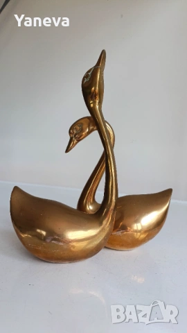 Бронзови статуетки на влюбени лебеди. , снимка 6 - Статуетки - 53972782