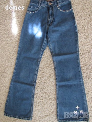 Дънки за момиче размер 29/32 с капси