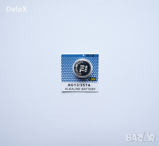 Обикновена плоска батерия 1,5V 357A (AG13), снимка 1