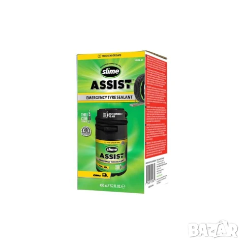 Slime универсална бутилка 450ml с уплътнител за ремонт на гуми за автомобили, снимка 2 - Аксесоари и консумативи - 51015271