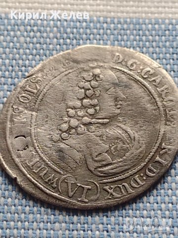Сребърна монета 6 кройцера 1713г. Карл Фридрих Уелс 29766, снимка 3 - Нумизматика и бонистика - 42903373