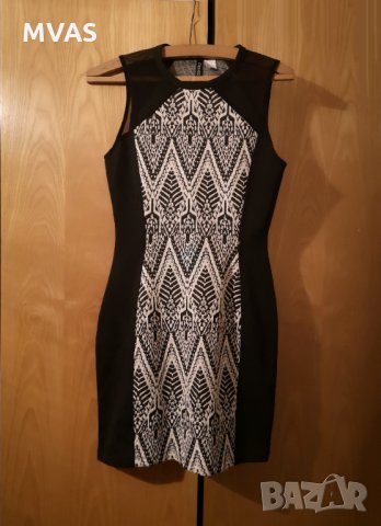 Нова вталяваща H&M рокля S-M лятна черно бяло , снимка 3 - Рокли - 31893659