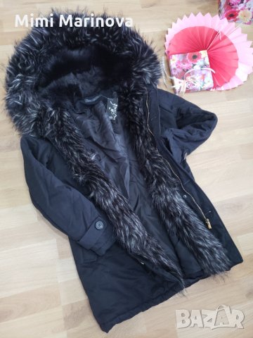 Промоооо днес!!!Парка Черно зимно яке с пух K.Zell, снимка 4 - Якета - 30552932