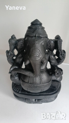 Ганеша , статуетка от Индия, естествен камък, гранит , ръчна изработка. , снимка 3 - Статуетки - 53288557