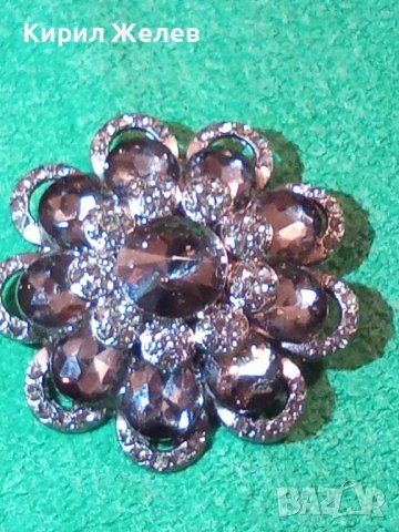 КРИСТАЛНА СКЪПОЦЕННА АРТ БРОШКА - ЦВЕТЕ 20854, снимка 2 - Други - 33792337