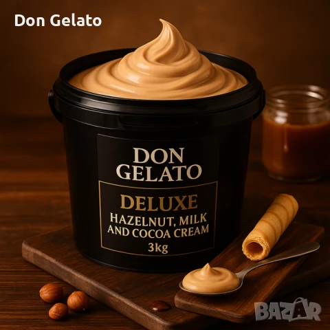 Крем пълнеж с лешници, мляко и какао Don Gelato Deluxe – 3 кг, снимка 5 - Други - 51268237