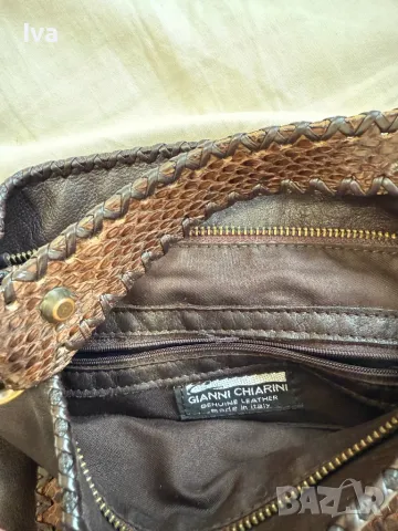Чанта естествена кожа Gianni Chiarini, снимка 5 - Чанти - 49347082