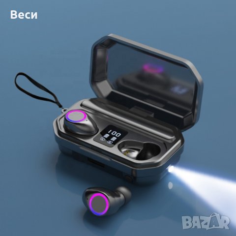 Безжични Слушалки TWS М12 LED за Android и iOS с тъч контрол, снимка 2 - Bluetooth слушалки - 29219381