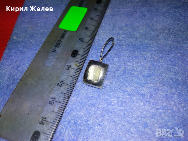 СКЪПОЦЕННА СРЕБЪРНА РЕТРО АРТ ОБЕЦА СРЕБРО 925 с БЯЛО КОТЕШКО ОКО ПОЛИРАН КАМЪК 43315, снимка 12 - Обеци - 44691081