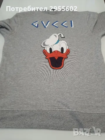 GUCCI Donald Duck сив суитчър XL, снимка 7 - Суичъри - 47366037