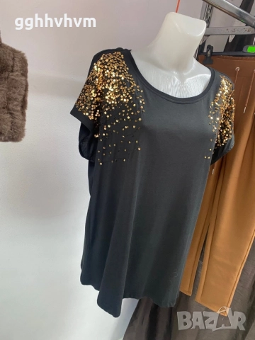 тениска с блестящи пайети, снимка 4 - Тениски - 52099707