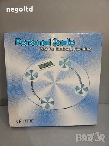 Телесен кантар, прозрачен, електронен дисплей, безопасно стъкло, максимално тегло 150 кг