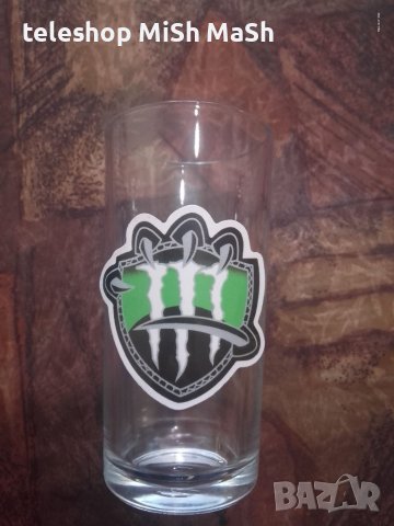 ***ТОП*** Стъклена безцветна чаша с различни лога на Монстър Енерджи Monster Energy , снимка 9 - Други стоки за дома - 38249230