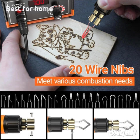 Професионална станция за запояване Preciva 937D – 60W, LED дисплей и прецизна температура, снимка 3 - Перфоратори - 52979006