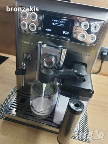 Saeco Exprelia EVO   - с кана за мляко и БГ меню на малко продукти, снимка 3 - Кафемашини - 52527849