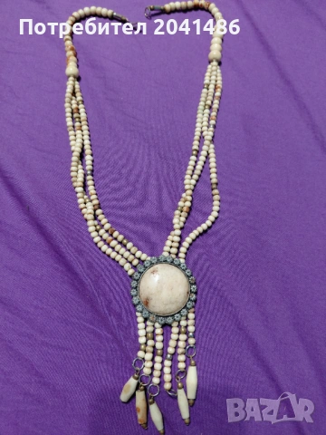 Старинно колие, снимка 2 - Колиета, медальони, синджири - 53296771