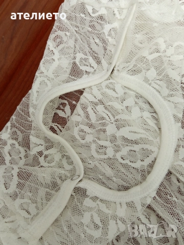 дантелено детско боди цвят екрю ,айвъри, снимка 5 - Бодита за бебе - 52307140