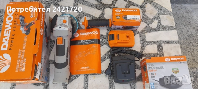 Акумулаторен ъглошлайф DAEWOO-оригинален 