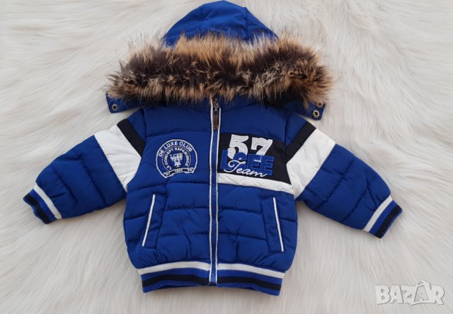 Бебешко зимно яке с пух на качулката 0-3 месеца, снимка 13 - Бебешки якета и елеци - 42392105