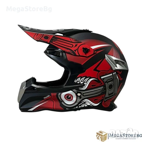 Кросова каска 188 - размер M - Matt Black/Red, снимка 5 - Аксесоари и консумативи - 50527214