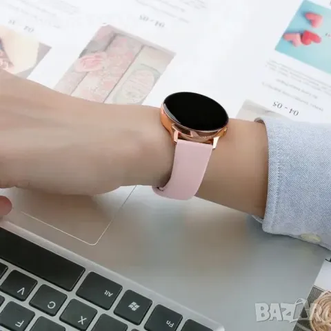 Силиконова каишка за Samsung Huawei Amazfit Garmin Ticwatch Xiaomi, снимка 7 - Каишки за часовници - 49415561