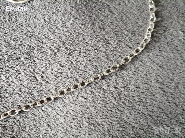 Колан верижка с луна в сребрист цвят, снимка 7 - Колани - 38077449